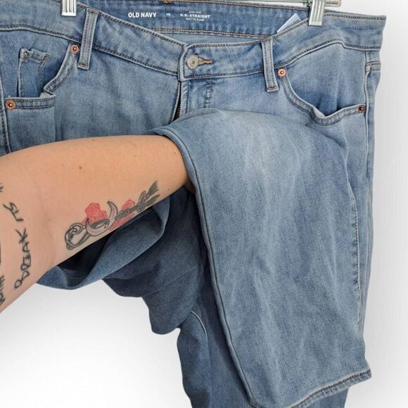 Old Navy Women's Plus Size High Rise OG Straight Built in Warm Jean size 18 - Picture 3 of 7